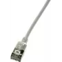 Verkkokaapeli LogiLink ohut U/FTP CQ9012S RJ-45 Cat6a 0,3 m harmaa