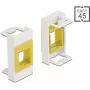 Keystone-teline DeLOCK Easy 45 -moduuli 22,5 x 45 mm valkoinen keltainen