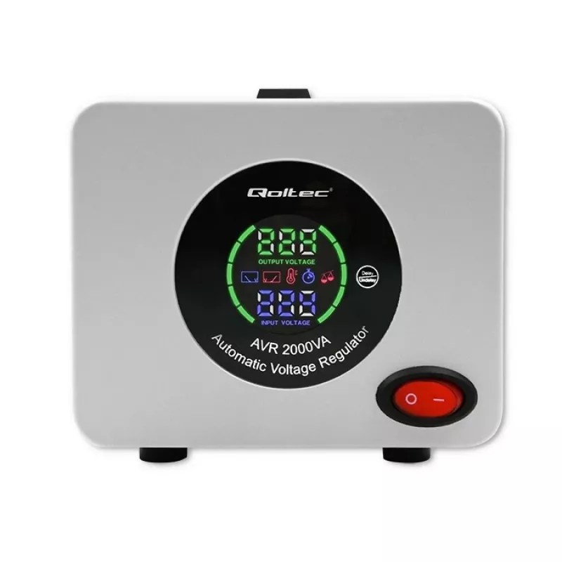 Qoltec 50724 automaattinen jännitteenstabilisaattori AVR 2000VA