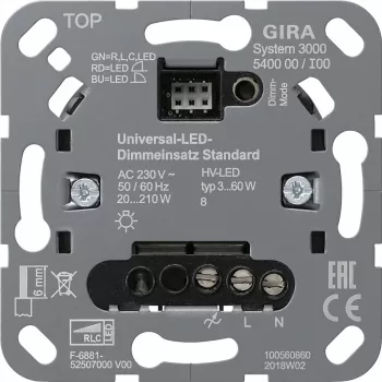 GIRA 540000 540000 S3000 Uni-LED-himmenninmoduuli Standard (540000)