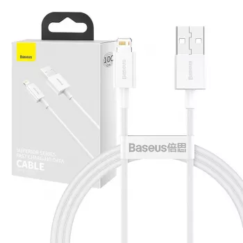 Baseus CALYS-A02 matkapuhelinkaapeli valkoinen 1 m USB A Lightning