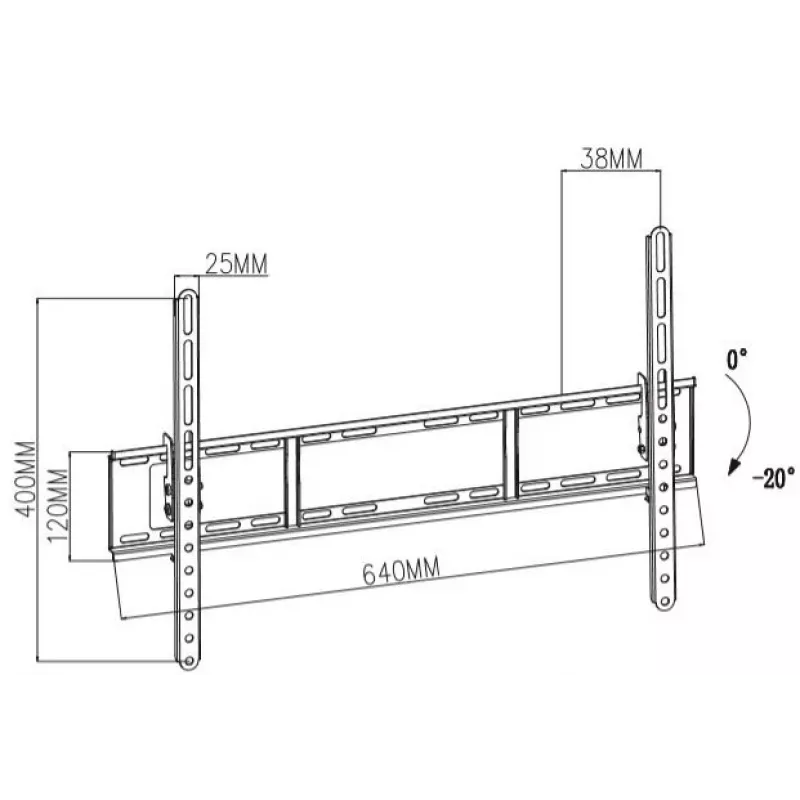 TV-teline TB-751E televisioon 80 tuumaan asti 35kg max VESA 600x400