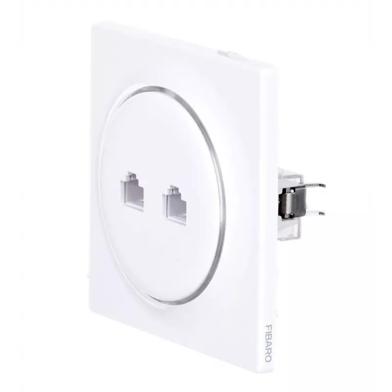 Fibaro Walli N pistorasia 2 x RJ-45 valkoinen