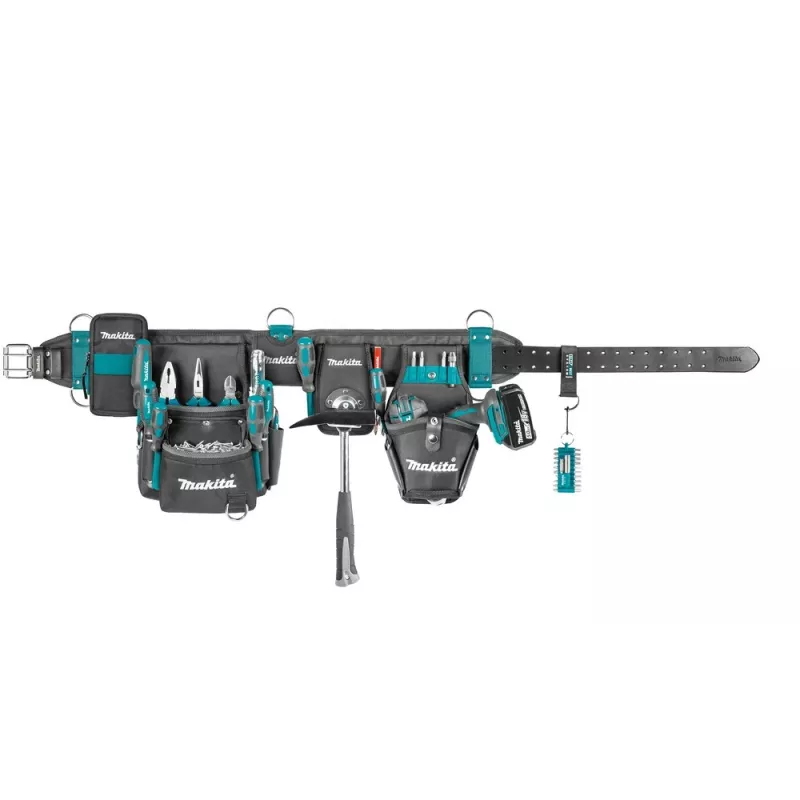 Makita E-15235 raskaan käytön työkaluvyösarja kantolaukuilla