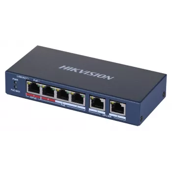 Hikvision DS-3E0106HP-E verkkoliitännät Unmanaged Fast Ethernet (10/100) PoE-tuki sininen