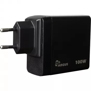 PD-laturi INTER-TECH PD-3100 100W USB-C musta pika-virtalähde