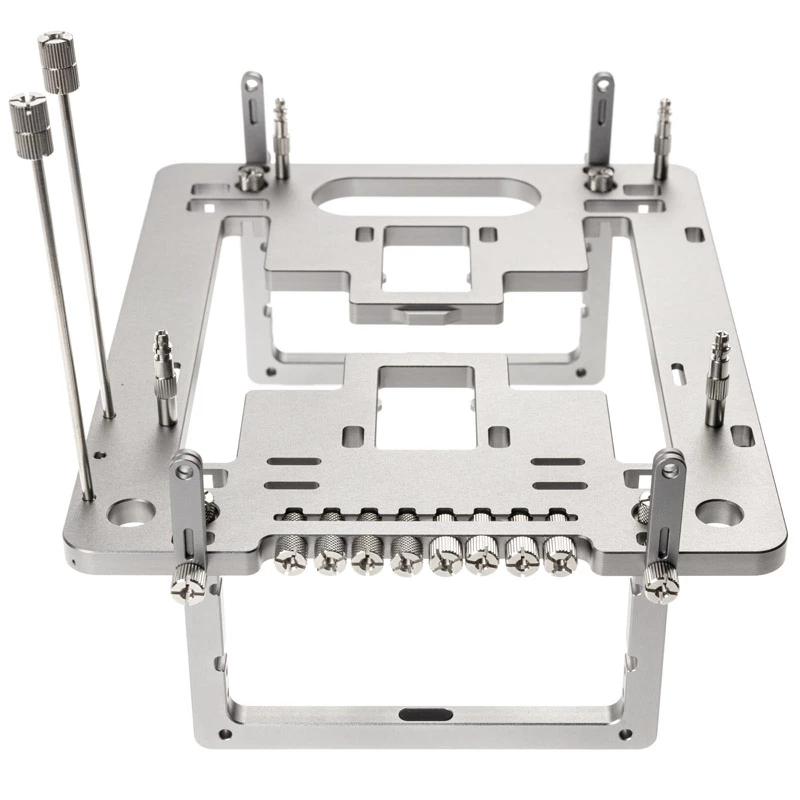 Mini-bench table -kotelo Streacom BC1 Mini V2 hopea — kompakti open-frame-kehys