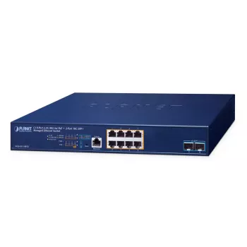 PLANET Layer 3 - 8-porttinen 2.5GBASE-T hallittava L3 2.5G Ethernet (100/1000/2500) Power over Ethernet (PoE) 1U sininen (MGS-6311-8P2X)