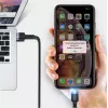 USB-Lightning-datakaapeli Tellur 1,2 m nailon punottu musta