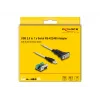 DeLOCK 63465 USB 2.0 Type-A - sarja RS-422/485 -sovitin, 6-napainen liitinlohko, 1,8 m, musta/läpinäkyvä