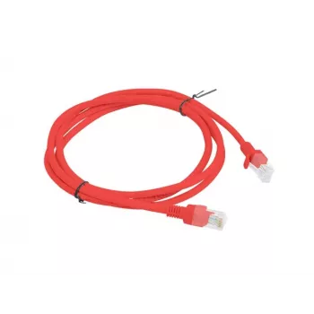 Verkkopatch-kaapeli LANBERG Cat.5e UTP 1,5 m, punainen, CCA-johdin, 26 AWG, 100 MHz