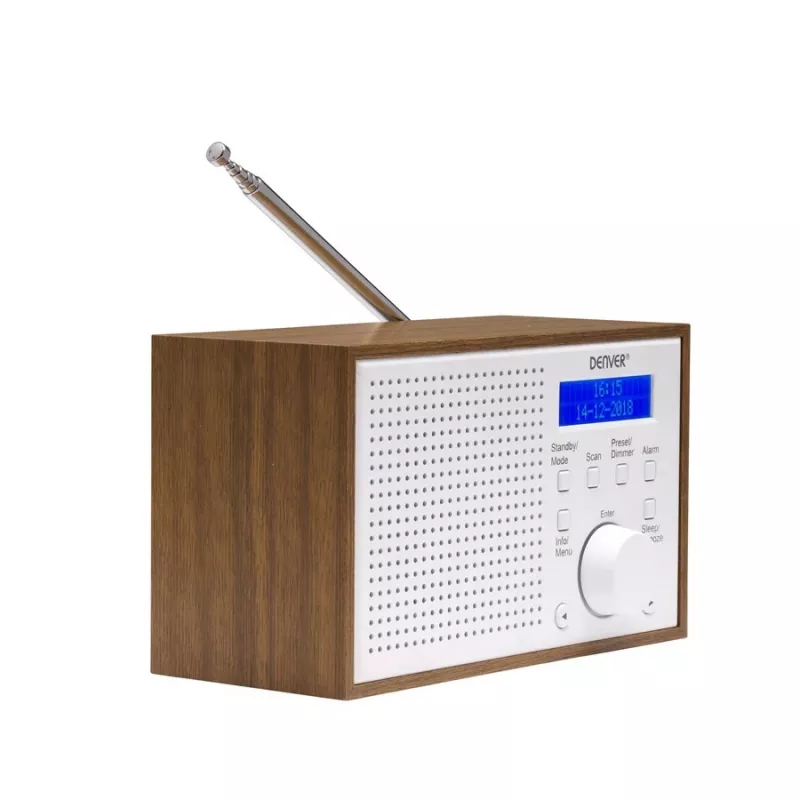 Denver DAB-46 kannettava DAB-radio, valkoinen