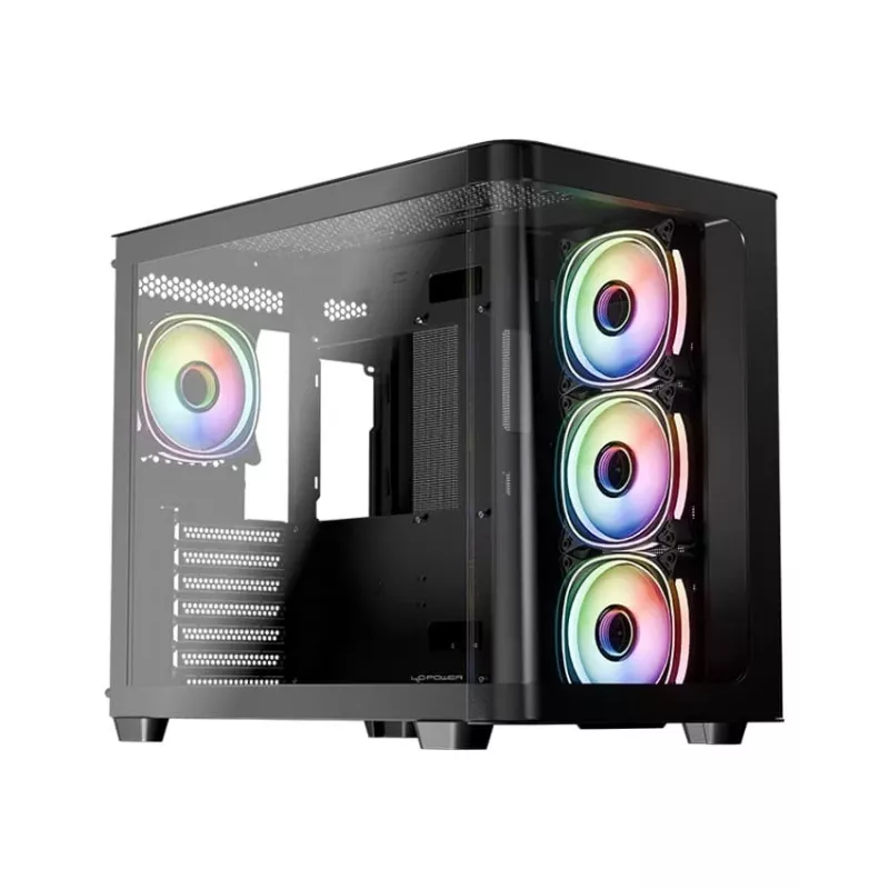 Tietokonekotelo LC-Power LC-8001B-ON Midi Tower musta