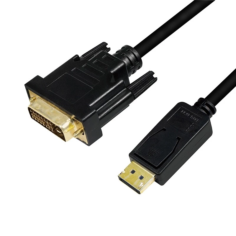 DisplayPort-DVI-kaapeli, musta, 5 m