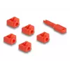 Porttitulppa DeLOCK 20928 RJ-45 punainen muovi 11 kpl