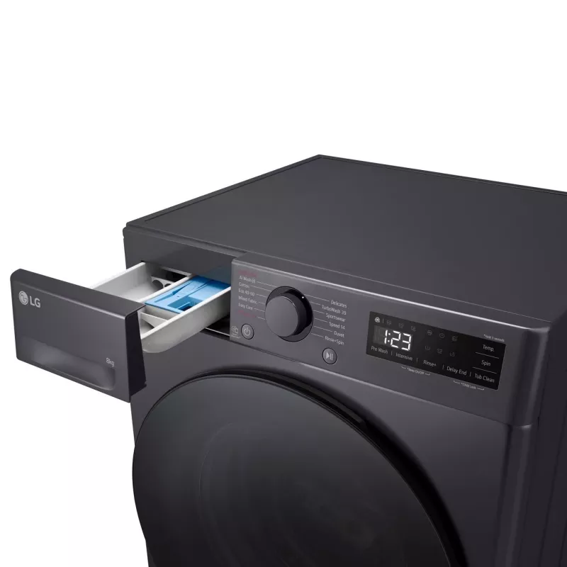 Pyykinpesukone LG F2WR508S2M — edestä täytettävä, 8 kg, 1200 kierr./min, A…