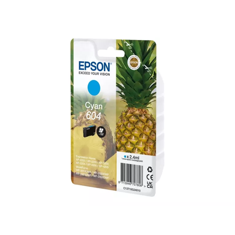Epson 604 mustepatruuna 1 kpl alkuperäinen vakiokapasiteetti syaani