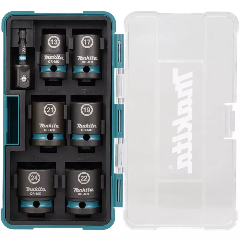Makita E-16592 iskeväruuvinväännin hylsyavainsarja musta, turkoosi