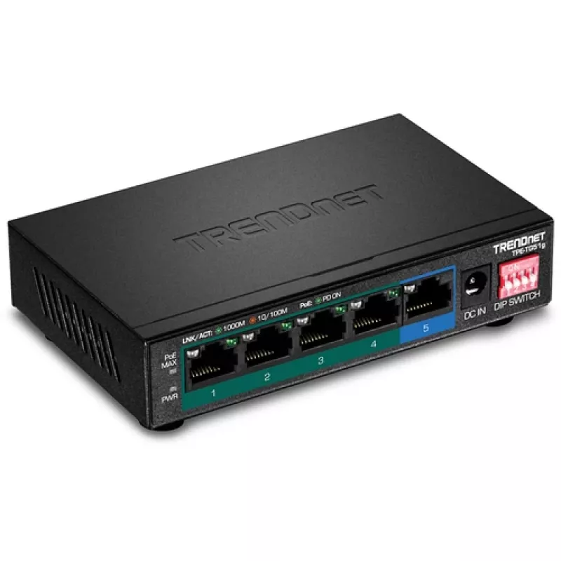 TRENDNET 5-porttinen Gigabit PoE+ -kytkin 60W