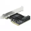 SATA PCI Express x4 -kortti DeLOCK 5 porttia matala profiili