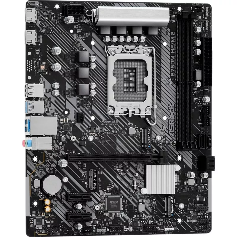 ASRock B760M-H2/M.2 DDR5 LGA1700 Micro-ATX -emolevy