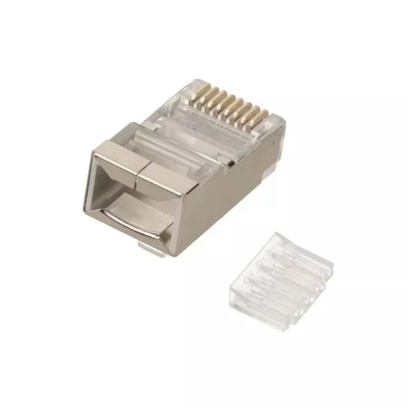 Extralink CAT6 FTP RJ45-liitin 8P8C uros/naras läpinäkyvä