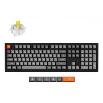 Mekaaninen full-size-näppäimistö Keychron K10 Max QMK — USB, RF langaton, Bluetooth, 108 näppäintä, RGB, musta