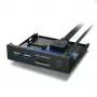 Graugear USB-keskitin + kortinlukija Multi etupaneeli, Type-C USB retail (G-MP01CR)