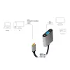USB Type-C - VGA (D-Sub) -videoadapterikaapeli LOGILINK CUA0104 0,15 m, harmaa/musta