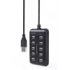USB-keskitin Gembird UHB-U2P10P-01 — 10-porttinen USB 2.0 -keskitin