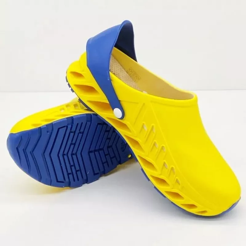 Scholl Evoflex - unisex-clogsit keltainen, koko 38