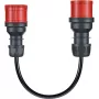 Adapteri Gemini flex 11 kW, CEE punainen kolmivaiheinen vaihtovirta 16A > CEE punainen 32A (musta, 30 cm)