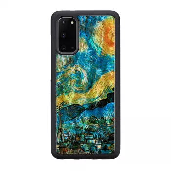 iKins suojakotelo Samsung Galaxy S20:lle – musta tähtiyö-muotoilu