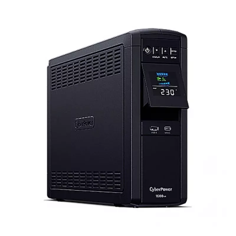 CyberPower CP1600EIPFCLCD keskeytymätön virransyöttö (UPS) Line-Interactive 1,6 kVA 1000 W 6 AC-lähtöä