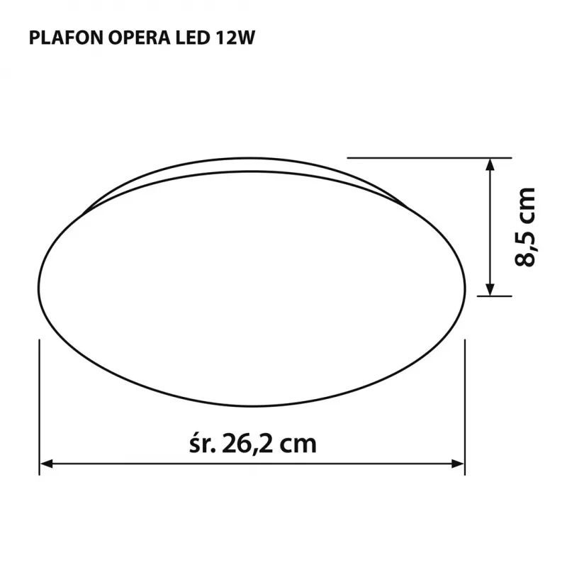 Moderni LED-kattovalaisin Activejet OPERA LED 12W