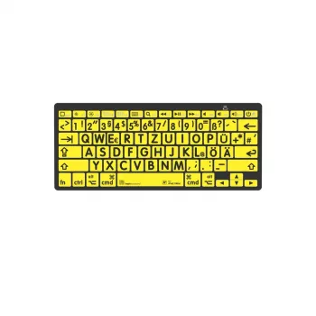 Logickeyboard LKB-LPBY-BTON-DE näppäimistö Bluetooth QWERTZ saksa musta - keltainen (LKB-LPBY-BTON-DE)