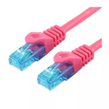 Verkkokaapeli LOGON TCU55U0025M Cat5e U/UTP (UTP) 2,5 m magenta RJ-45 kullatut