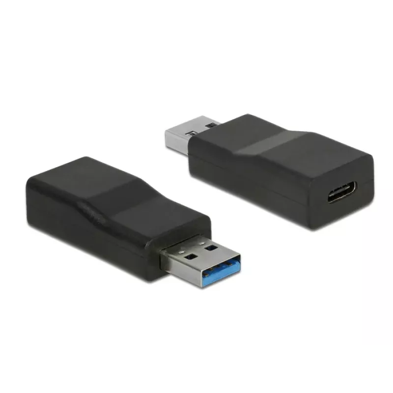 Kaapelisovitin DeLOCK 65696 USB 3.1 Gen 2 Type-A - Type-C musta