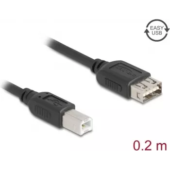 USB-kaapeli DeLOCK 81528 0,2 m USB B USB A musta USB 2.0