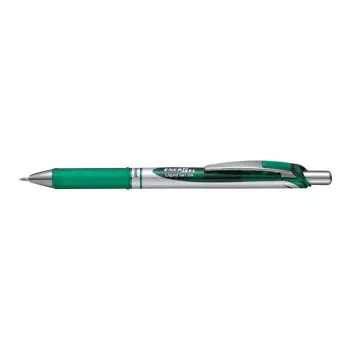 Sisäänvedettävä geelikynä Pentel EnerGel Xm vihreä