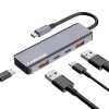 Canyon DS-18 - USB-C-keskitin - 5 porttia - 1x USB-C 5V DC lataus - 2x USB-C - 10 Gbit/s - 2x USB 3.2