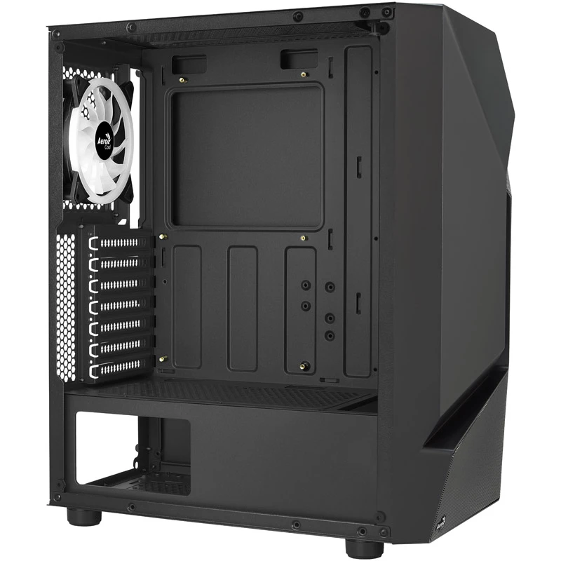 Aerocool Scape-G-BK-v2 Midi-Tower, Tempered Glass, FRGB - musta