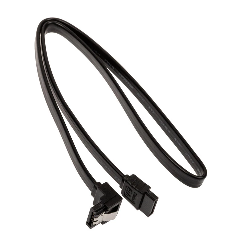 SATA-kaapeli Akasa Proslim 90° 50 cm — kulmikas SATA-datakaapeli, 50 cm