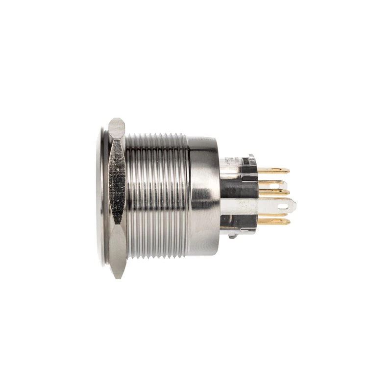 DimasTech ilkivaltasuojattu kytkin/painike 25 mm Silverline Dot RGB PD212