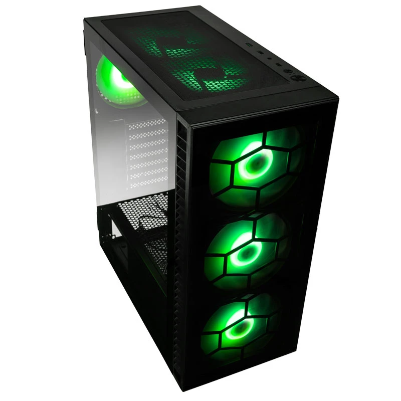Kolink Observatory HF Plus Glass ARGB Midi-tornikotelo - musta