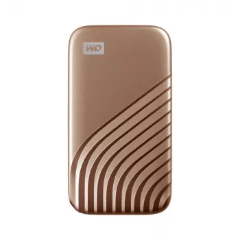 WD My Passport WDBAGF0020BGD - SSD - salattu - 2 TB - ulkoinen (kannettava) - USB 3.2 Gen 2 (USB-C-liitin) - 256-bittinen AES - kulta