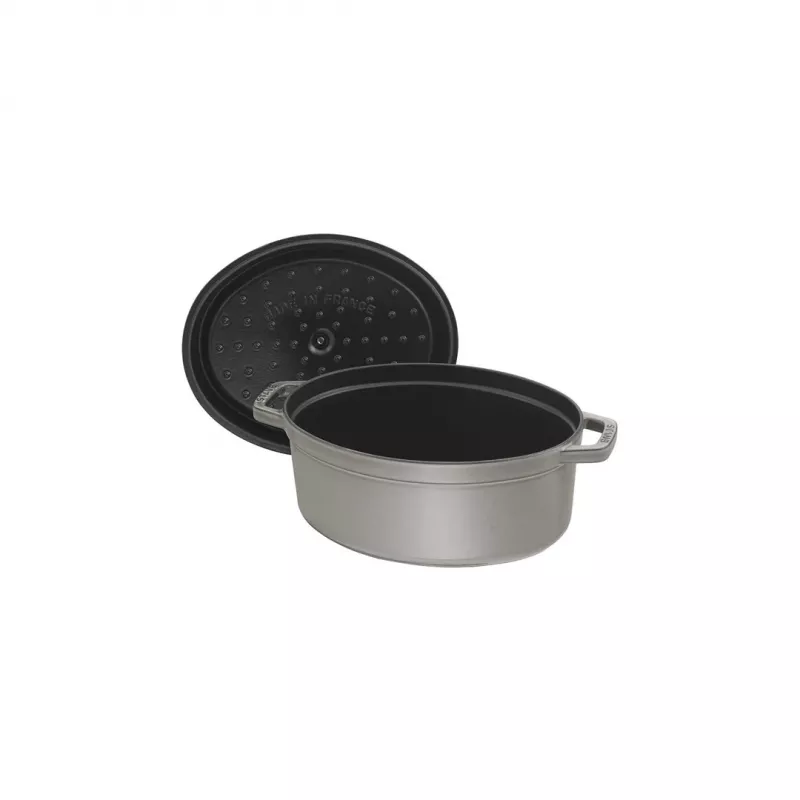Ovaali pata valurautaa Staub 29 cm, grafiitinharmaa
