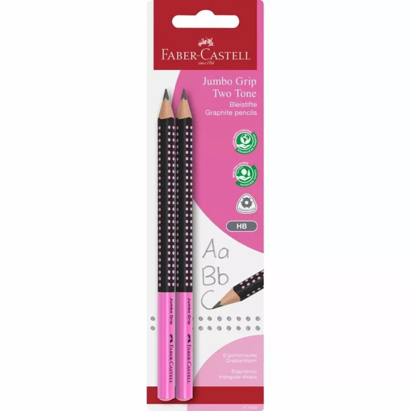 FABER-CASTELL lyijykynä Jumbo Grip Two Tone 2xBS BK