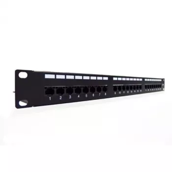 DIGITUS Professional DN-91624U - patch-paneeli - RJ-45 X 24 - musta, RAL 9005 - 1U (19 tuumaa)