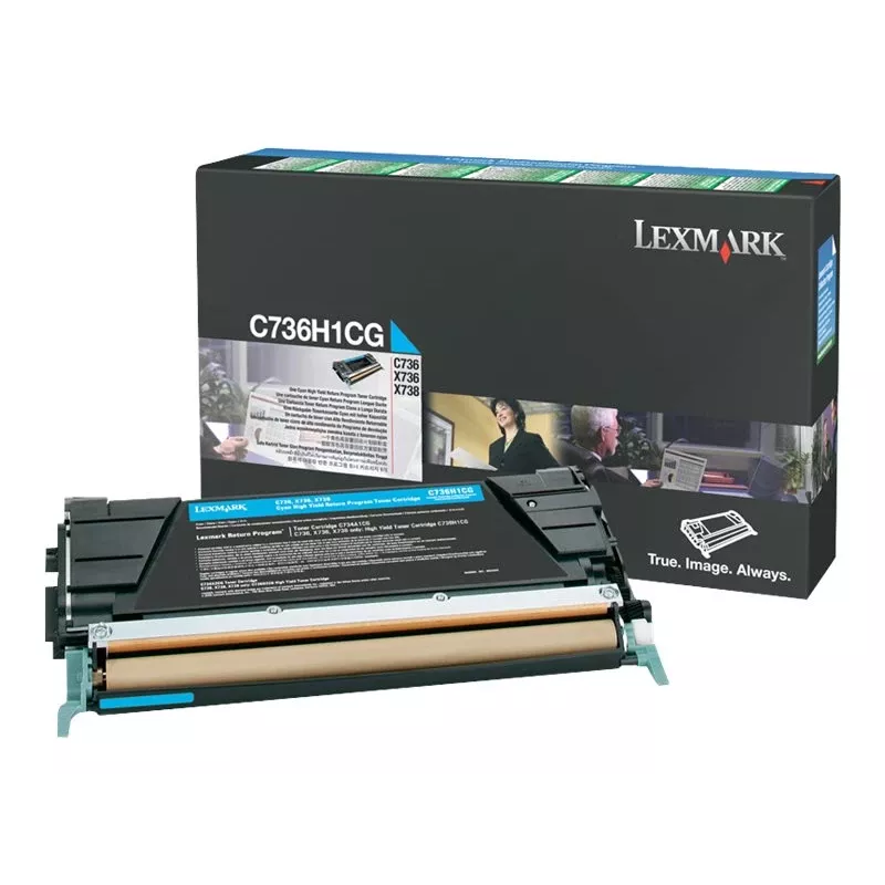 Lexmark C736H1CG - värikasetti syaani - malleihin C736dn, C736dtn, C736N, X736de, X738de, X738dte